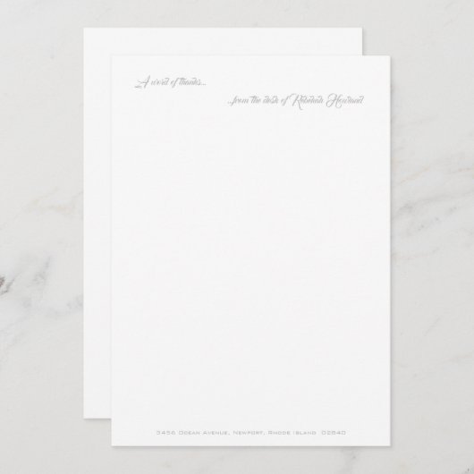 一言感謝してい...パーソナライズされたサンキューカード サンキューカード (正面/裏面)