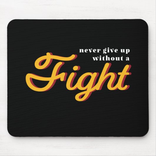 一言戦いの引用文と言う感動的 マウスパッド (正面)