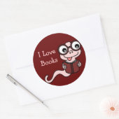 一読冊の月：私は本が大好き ラウンドシール (封筒)