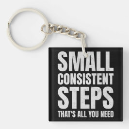 一貫性のある小さなステップのモチベーション キーホルダー