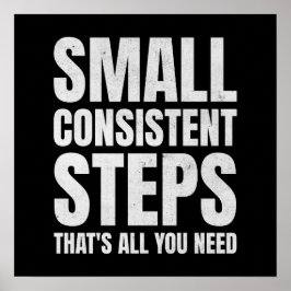 一貫性のある小さなステップのモチベーション ポスター