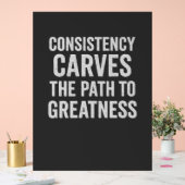 一貫性は偉大への道を切り開く – モチベーション アクリルサイン (ウェディング)