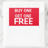 一買つ自由になる 長方形シール (バッグ)