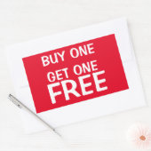 一買つ自由になる 長方形シール (封筒)