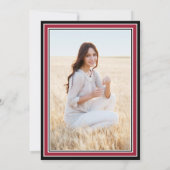 一赤エレガント白黒 招待状 (裏面)