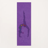 一足車ヨガポーズヨガマット – 09パープル ヨガマット (正面)