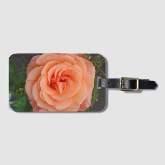 一輪のオレンジの花 ラゲッジタグ (正面横)