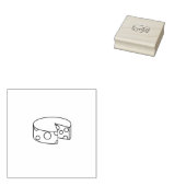 一輪のチーズ ラバースタンプ (押印)