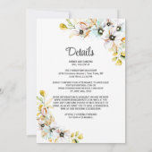 一輪の野結婚花で 招待状 (裏面)