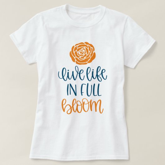 一輪一輪咲き誇れ Tシャツ (デザイン正面)