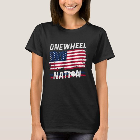 一輪国家ヴィンテージアメリカ国旗のフロートオーナー Tシャツ (正面)