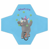 一輪車おもしろいの可愛いサイのジャグリング サッカーボール (フラット)