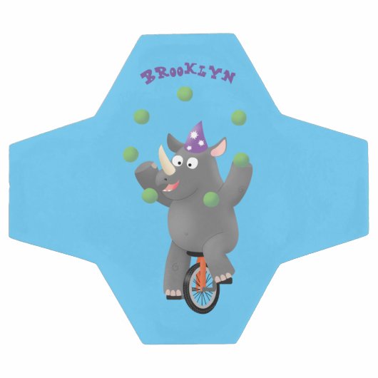 一輪車おもしろいの可愛いサイのジャグリング サッカーボール (フラット)