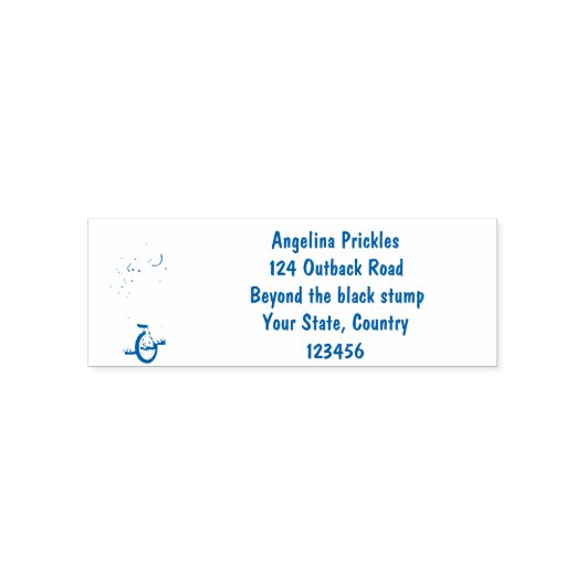 一輪車おもしろいの可愛いサイのジャグリング セルフインキングスタンプ (デザイン)