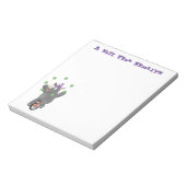 一輪車おもしろいの可愛いサイのジャグリング ノートパッド (回転)