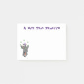 一輪車おもしろいの可愛いサイのジャグリング ポストイット (正面)