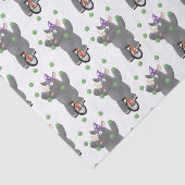 一輪車おもしろいの可愛いサイのジャグリング 薄葉紙 (詳細)