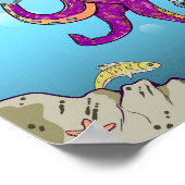 一輪車に乗るタコ ポスター (角)