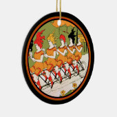 一輪車に5人の女性 セラミックオーナメント (右)