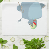 一輪車のキッチンタオルに傘を付けたサイ キッチンタオル (折り畳み)