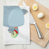 一輪車のキッチンタオルに傘を付けたサイ キッチンタオル (四つ折り)