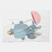 一輪車のキッチンタオルに傘を付けたサイ キッチンタオル (横)