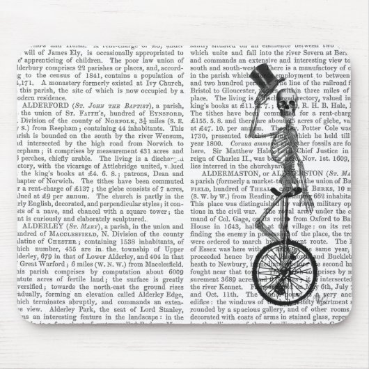 一輪車のスケルトン マウスパッド (正面)