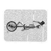 一輪車のスケルトン マグネット (横)