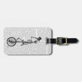 一輪車のスケルトン ラゲッジタグ (正面横)