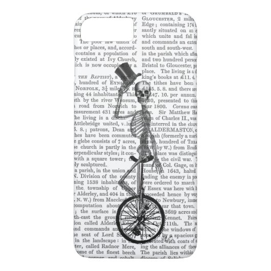 一輪車のスケルトン Case-Mate iPhoneケース (裏面)
