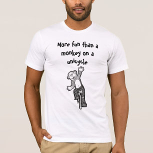一輪車のワイシャツの猿よりより多くのおもしろい Tシャツ