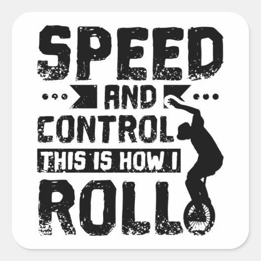 一輪車の速度と制御 スクエアシール (正面)