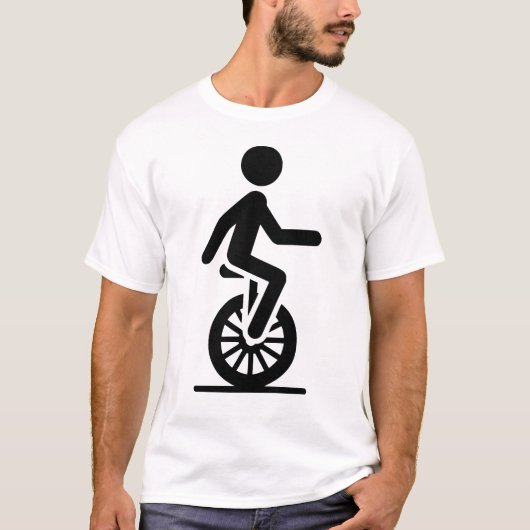一輪車アイコン Tシャツ (正面)