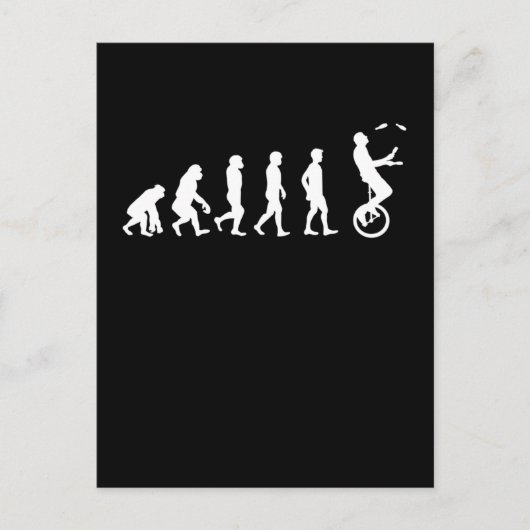 一輪車ジャグリングサーカスアーティストジャグラー ポストカード (正面)