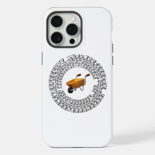 一輪車ドリフト、バーンダウン iPhoneケース (裏面)