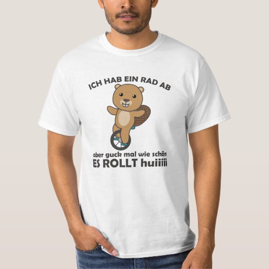一輪車ビーバーユニサイクリストビーバーサーカス Tシャツ (正面)