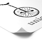 一輪車プリント ポスター (角)