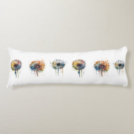 一連のカラフル水色タンポポ ボディピロー