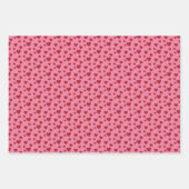 一連のハートの折り返し紙 ラッピングペーパーシート (正面2)