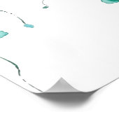 一連のハート水色 ポスター (角)