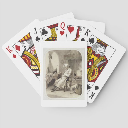 一連のプリントのdepiからの台所の怠惰、 トランプ (裏面)