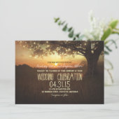 一連のライトサンセットツリー結婚式招待状 招待状 (スタンド正面)