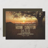 一連のライトサンセットツリー結婚式招待状 招待状 (正面/裏面)
