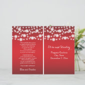 一連のライトスノーフレーク赤いウェディングプログラム (スタンド正面)