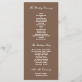 一連のライトツリー枝の結婚式のプログラム プログラム (裏面)