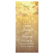 一連のライトツリー枝の結婚式のプログラム