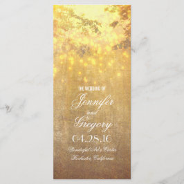 一連のライトツリー枝の結婚式のプログラム プログラム