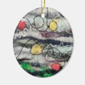 一連のライト切断ファイバのラウンドオーナメント セラミックオーナメント (左)