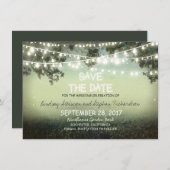 一連のライト素朴な日付フラットカードを保存 セーブザデート (正面/裏面)