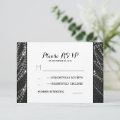 一連のライト結婚式RSVPカード 出欠カード (スタンド正面)